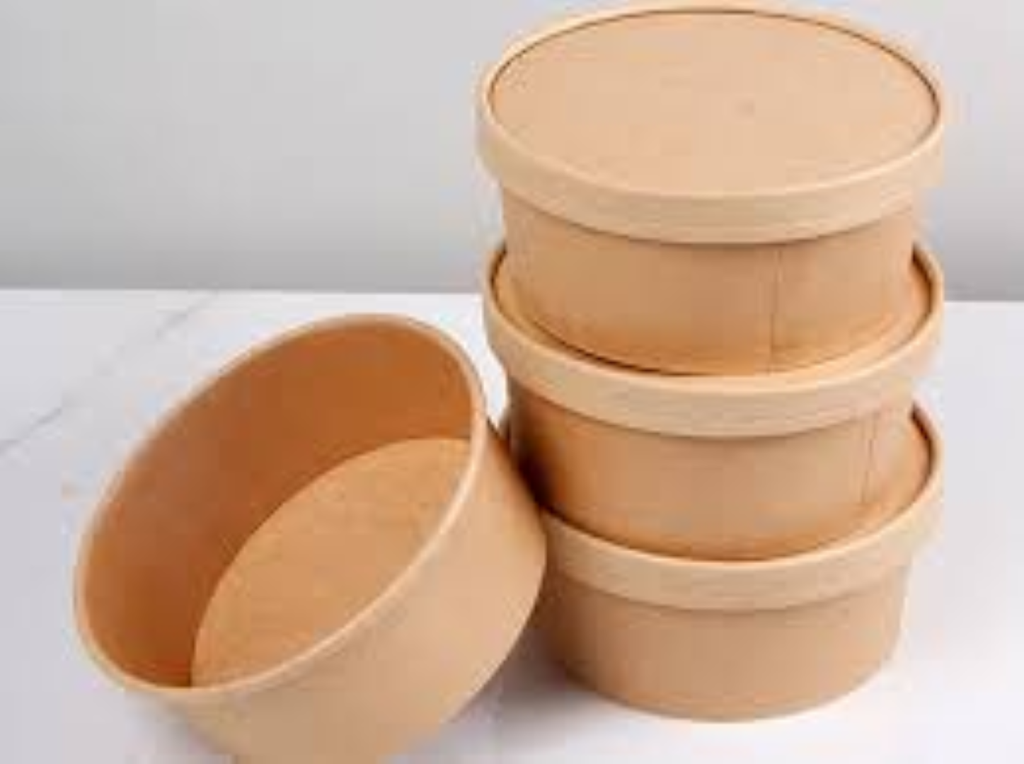 KRAFT ROUND SALAD BOWL+LID 5PCS 500ML